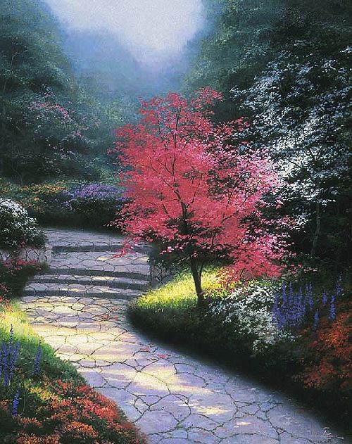 Thomas Kinkade Afternoon Light Dogwood